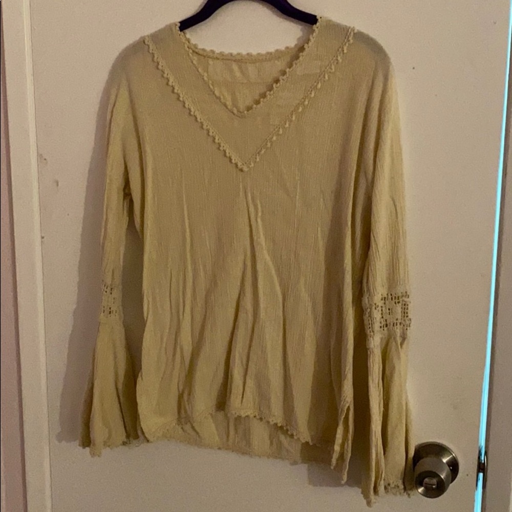 Hippie Bell Sleeved White Shirt